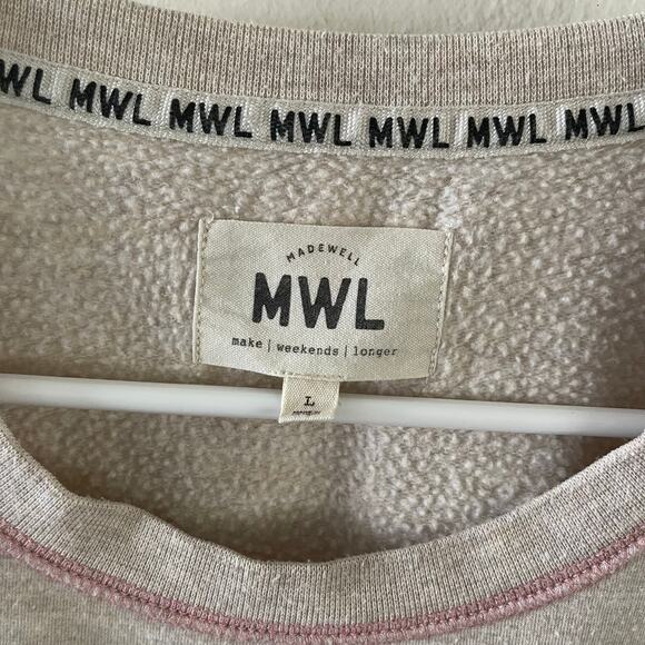 Madewell MWL Make Weekends Longer Terry Superbrushed Sweatshirt Clay Women Large - Picture 4 of 8